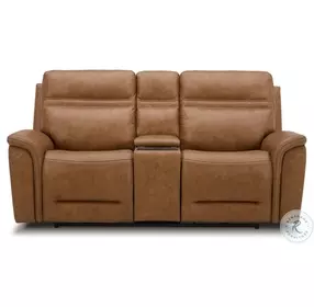 Cooper Camel Leather Power Reclining Loveseat