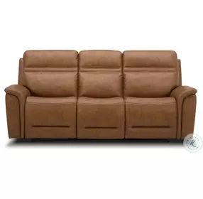 Cooper Camel Leather Power Reclining Sofa