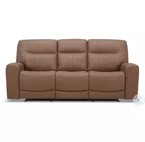 Bennett Butternut Leather Power Reclining Sofa With Power Headrest