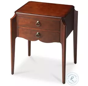 Cherry 2 Drawer Accent Table