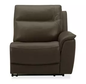 Collins York Chestnut Leather Zero Gravity Triple Power RAF Power Recliner with USB Charging