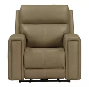 Camden Aline Toast Leather Triple Power Zero Wall Recliner with USB Charging