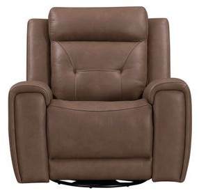 Beckham Aline Saddle Leather Glider Power Recliner with USB Charging