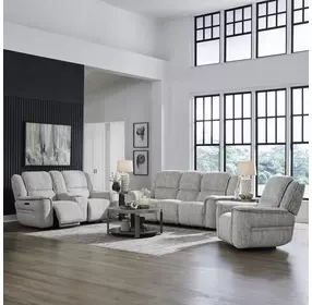 Clayfield Galactic Parchment Zero Gravity Triple Power Reclining Living Room Set