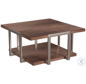 Brooke Walnut And Brushed Gold Cocktail Table