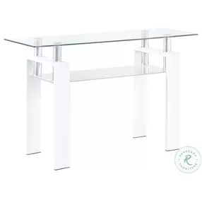 Dyer White Sofa Table