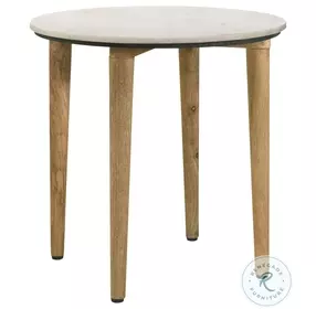 Aldis White And Natural End Table