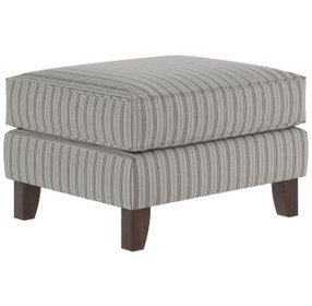 Durango Pewter Gray and Black Performance Fabric Rectangular Accent Ottoman
