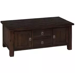 Kona Grove Chocolate Dark Brown Storage Cocktail Table