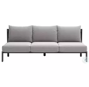 Horizon Gray Performance Fabric 78" Outdoor Sofa