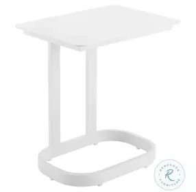 Friss White Outdoor End Table