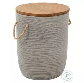 Biban Natural And Brown Outdoor Side Table