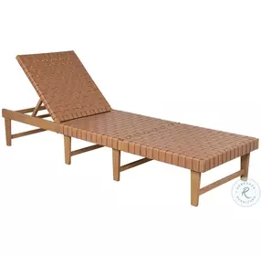 Breath Brown Adjustable Back Outdoor Chaise Lounge