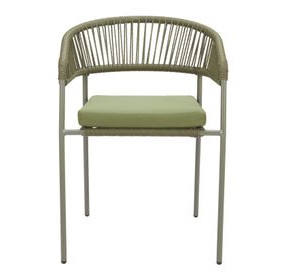 Skye Green Upholstered Outdoor Dining Chair Set of 2