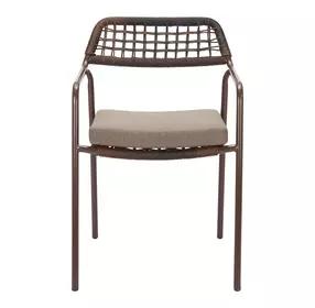 Rio Brown Upholstered Outdoor Dining Chair Set of 2