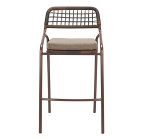 Rio Brown Upholstered Outdoor Bar Stool Set of 2