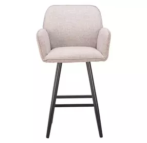 Sieve Beige Upholstered Outdoor Swivel Bar Stool