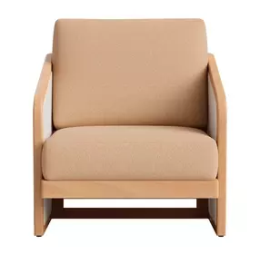 Sakina Brown Upholstered Outdoor Lounge Chair