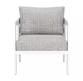 Roccia Gray Upholstered Outdoor Arm Chair