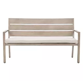 Reefline Gray Upholstered Outdoor Dining Bench Set of 2
