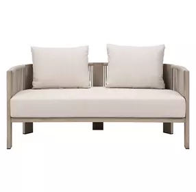 Sunlit Gray Outdoor 59" Springs Sofa