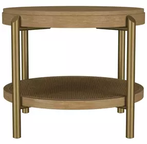 Arini Sand Wash Round End Table