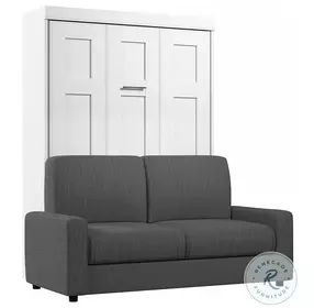 Edge White 73" Full Sofa Murphy Bed