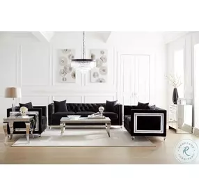 Luna White And Chrome Occasional Table Set