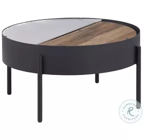 Ozella Sandy Black Round Coffee Table