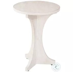 Tait Sandblasted White Round Accent Table