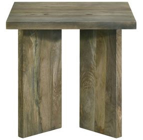 Andando Mango Brown Solid Wood Rectangular End Table