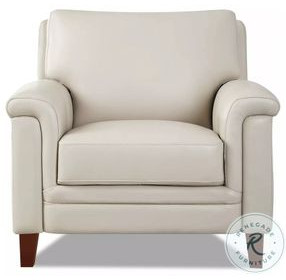 Wendover Vanilla Leather Upholstered Accent Chair