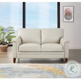 Wendover Vanilla Top Grain Leather Loveseat