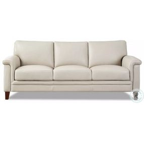 Wendover Vanilla Leather 84" Sofa