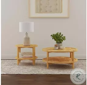 Camillo Maple Round Occasional Table Set