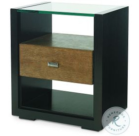 Mesa Melange And Napa Cerused 1 Drawer Nightstand