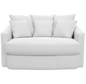 Matty White 57" Cuddle Chaise