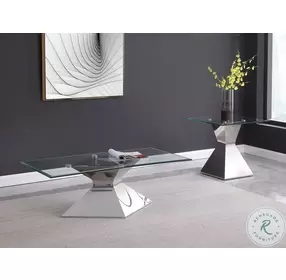 Jenny Polished Chrome Occasional Table Set
