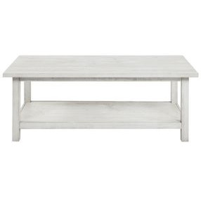 Payne Distressed White Coffee Table