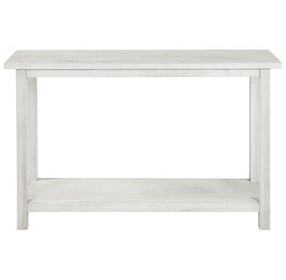 Payne Distressed White Entryway Console Table