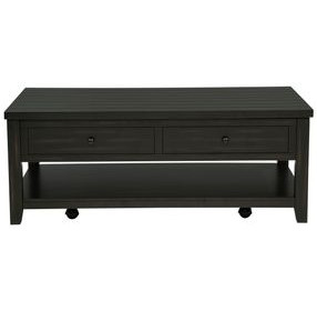 Payne Distressed Java Rectangular Lift Top Cocktail Table