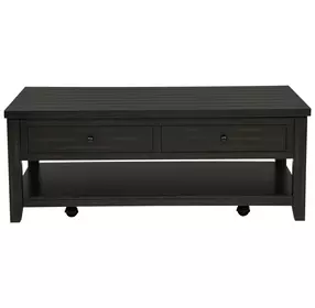 Payne Distressed Java Rectangular Lift Top Coffee Table