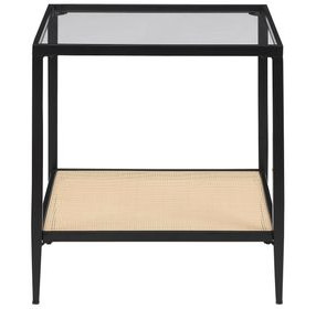 Lanewood Black And Glass Top End Table