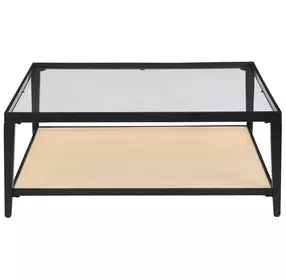 Lanewood Black And Glass Top Coffee Table