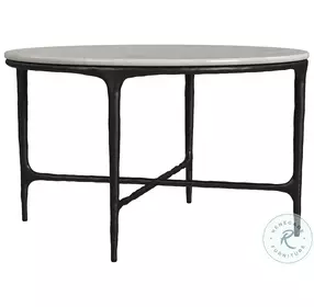Hermas Black Marble Top Round Coffee Table