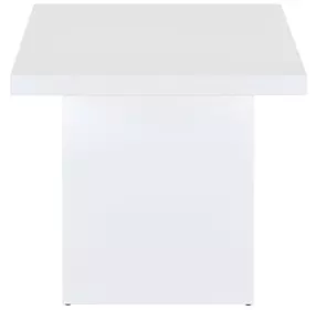 Devar White Square End Table