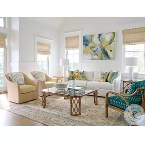 Key Biscayne Light Driftwood Square Coral Reef Occasional Table Set