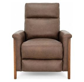Lewiston Oasis Walnut Leather Push Thru The Arms Recliner