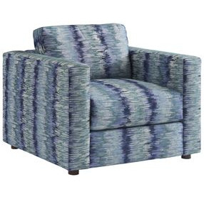 Key Biscayne Granville Indigo Upholstered Accent Chair