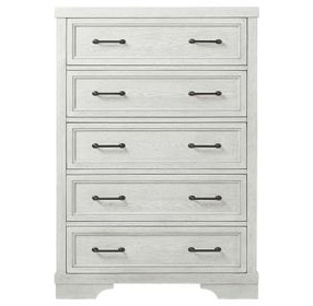 Foundry White Dove 5 Drawer Chest